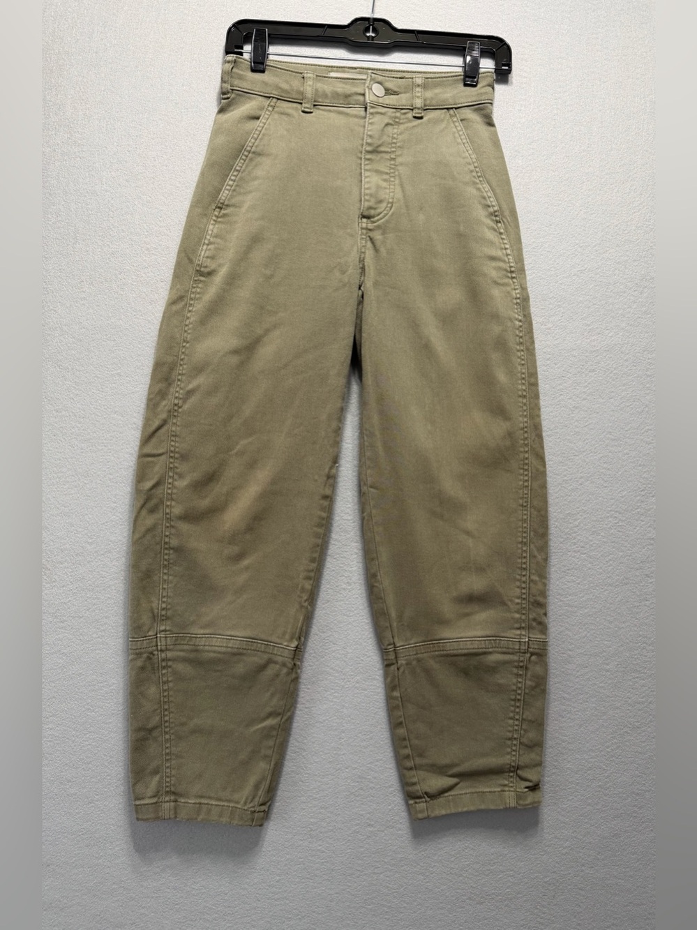 Everlane Utility Barrel Pants Women’s s00 Green Denim Crop Baggy
